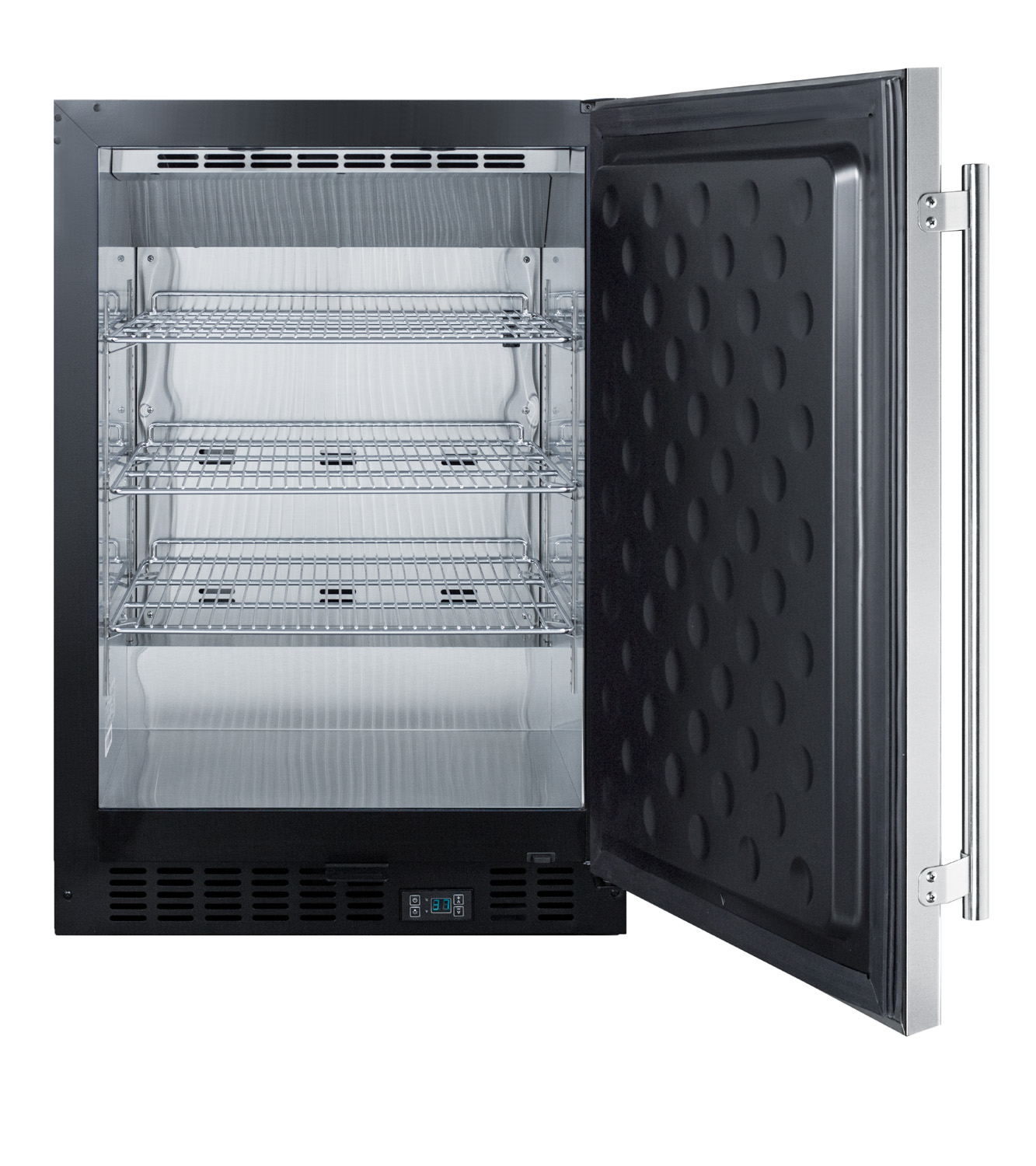 Built-in undercounter commercial beverage center w/SS interior, lock, and digital thermostat